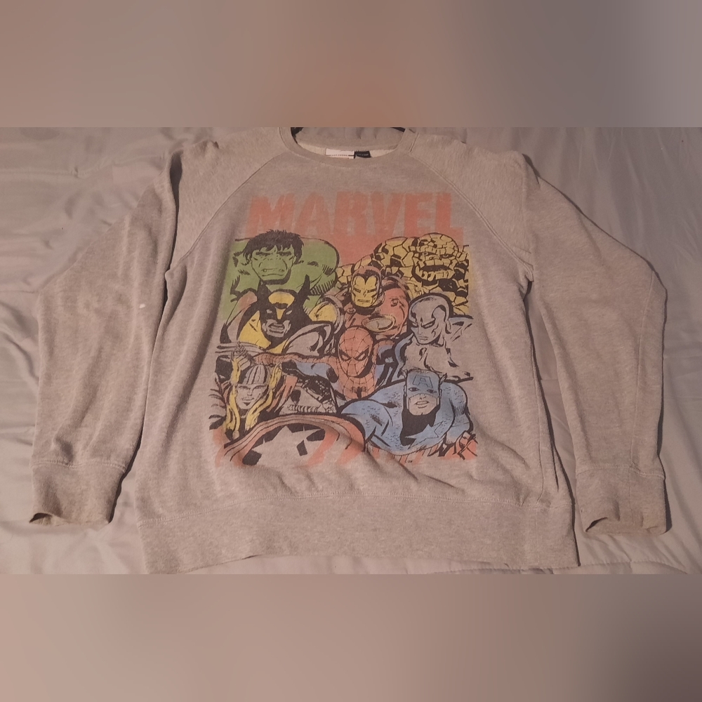 oversized marvel comics sweatshirt